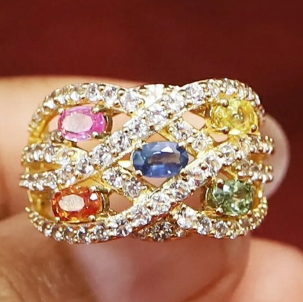 Victoria Wieck Colors of Sapphire  bridge Ring - Picture 4 of 7